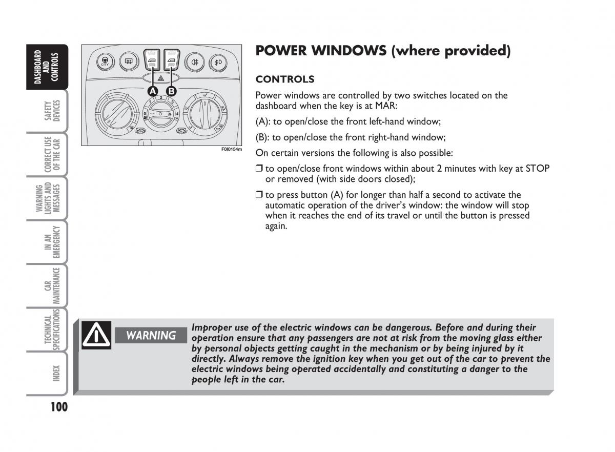 Fiat Punto II 2 owners manual / page 101