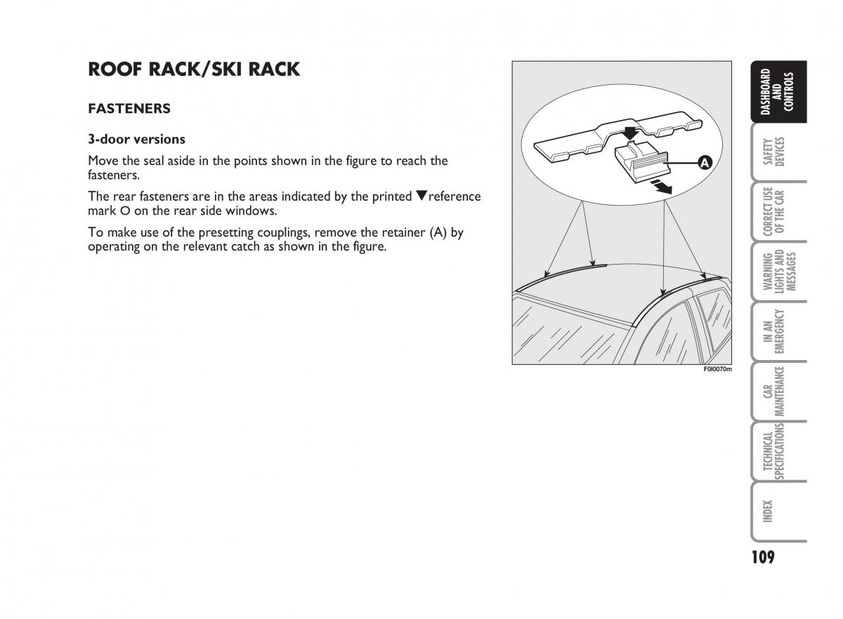 Fiat Punto II 2 owners manual / page 110