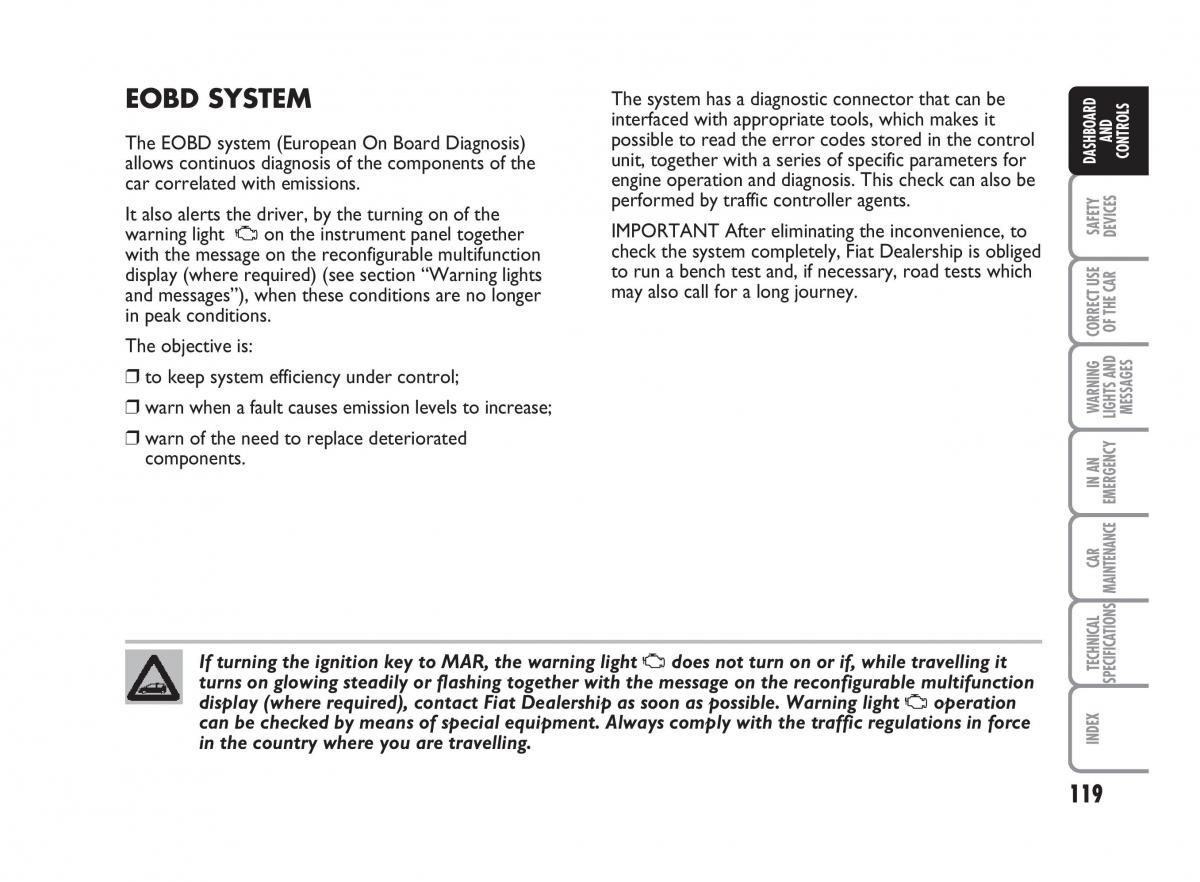 Fiat Punto II 2 owners manual / page 120