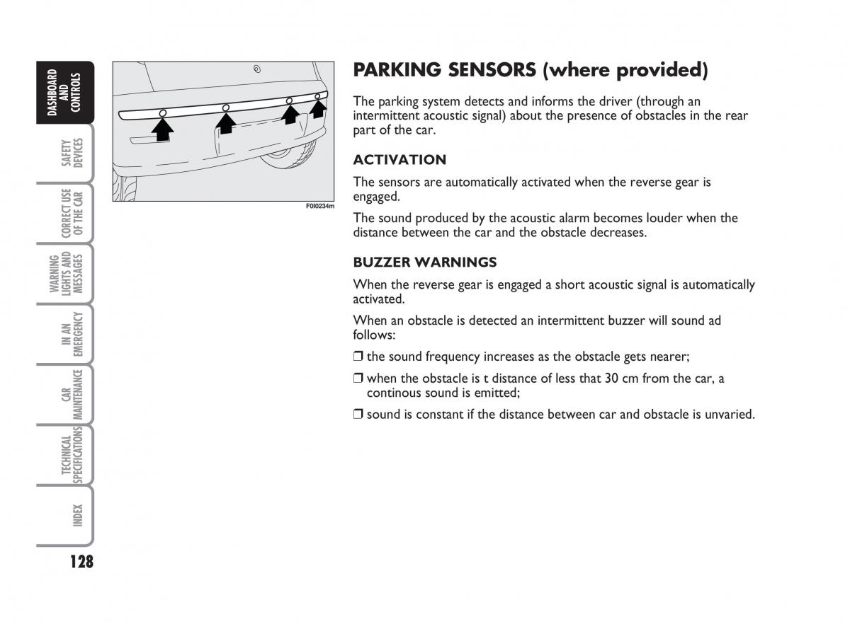 Fiat Punto II 2 owners manual / page 129