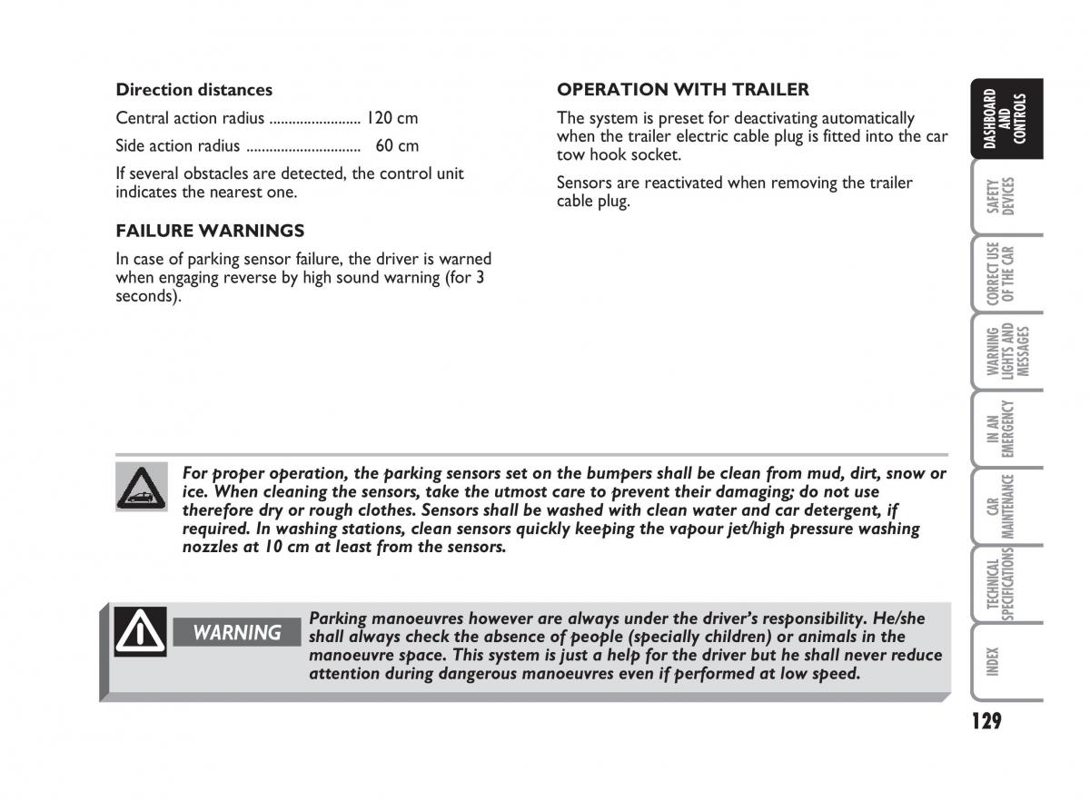 Fiat Punto II 2 owners manual / page 130