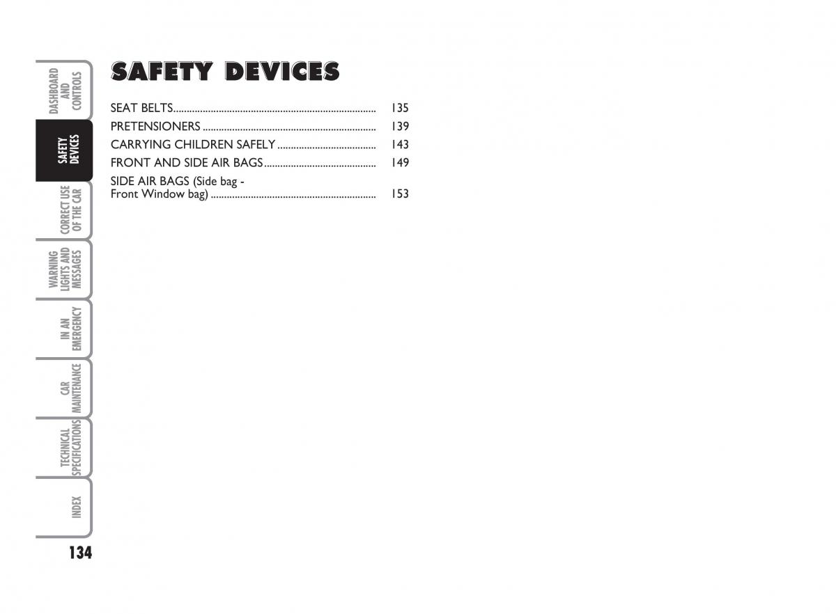 Fiat Punto II 2 owners manual / page 135