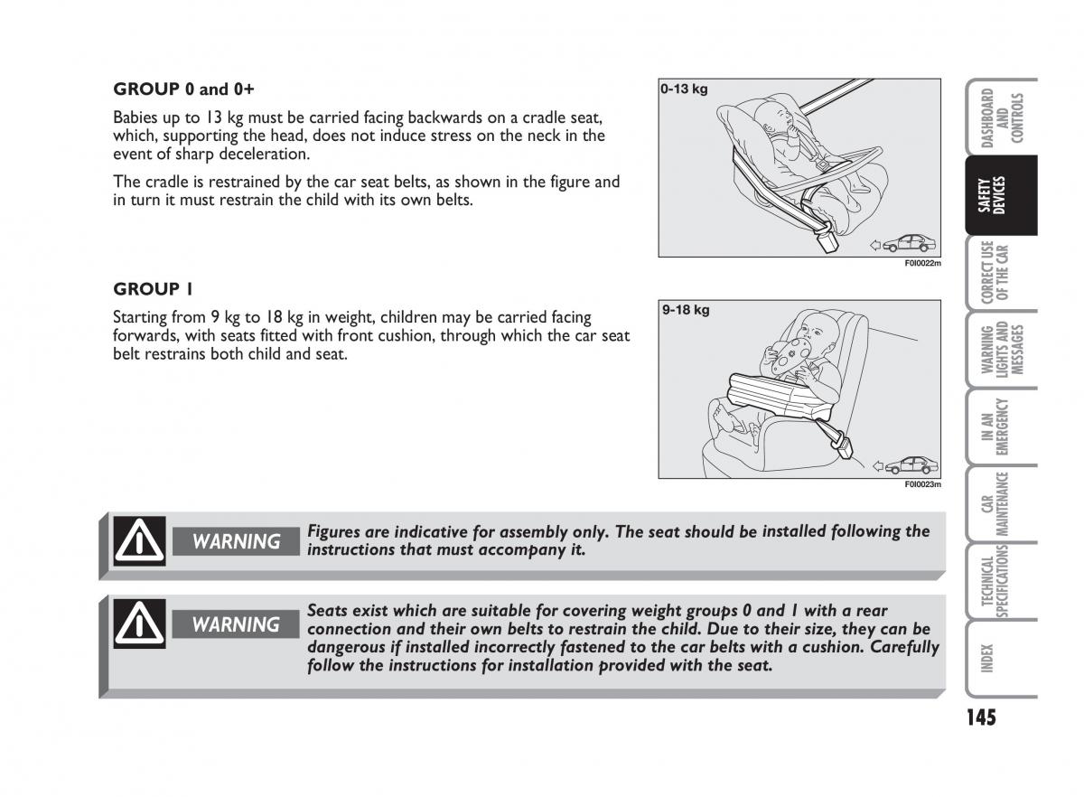 Fiat Punto II 2 owners manual / page 146