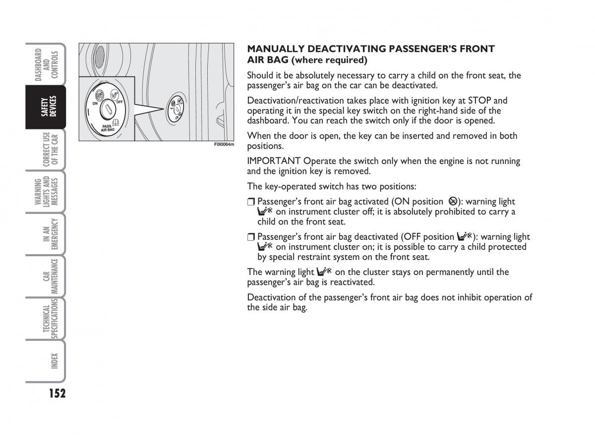 Fiat Punto II 2 owners manual / page 153