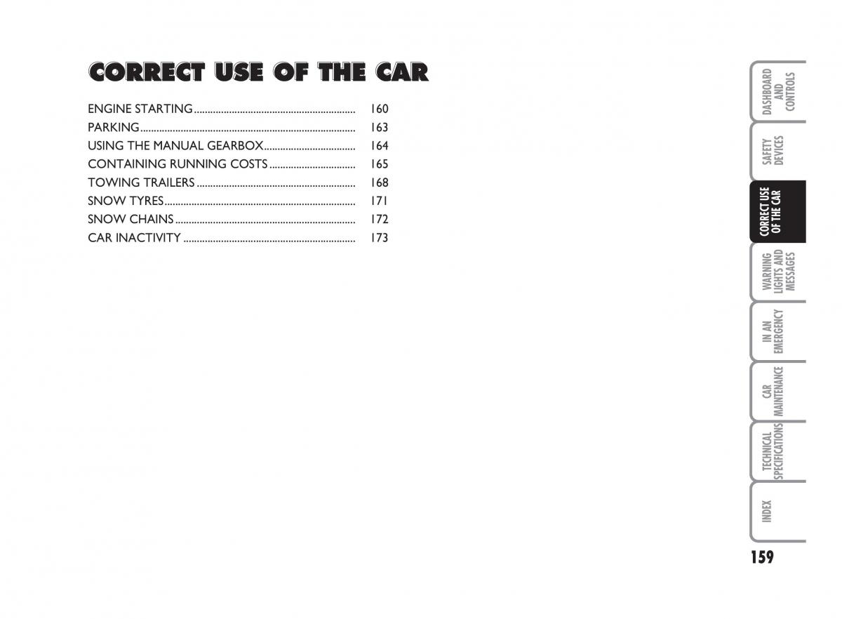 Fiat Punto II 2 owners manual / page 160