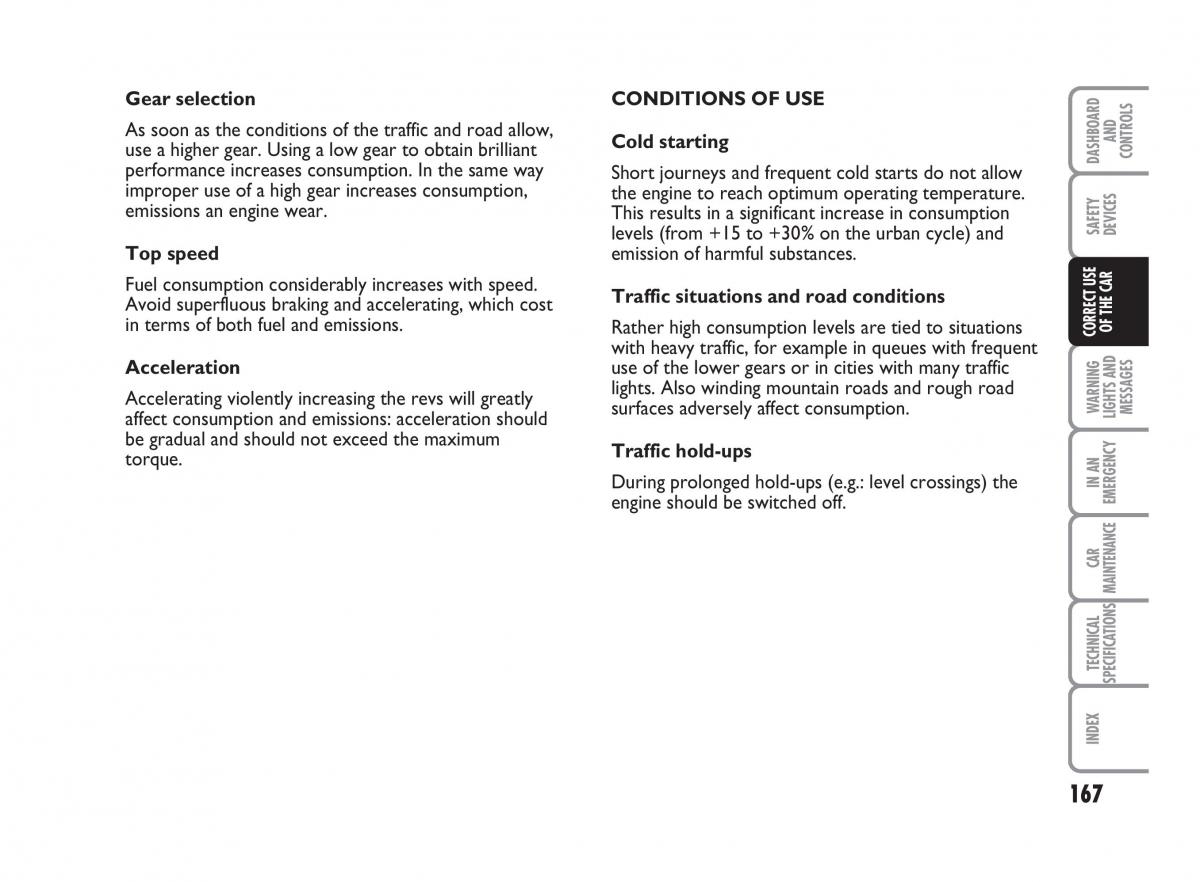 Fiat Punto II 2 owners manual / page 168