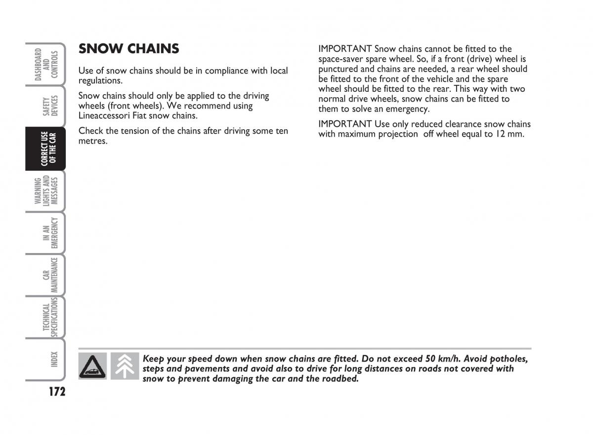 Fiat Punto II 2 owners manual / page 173