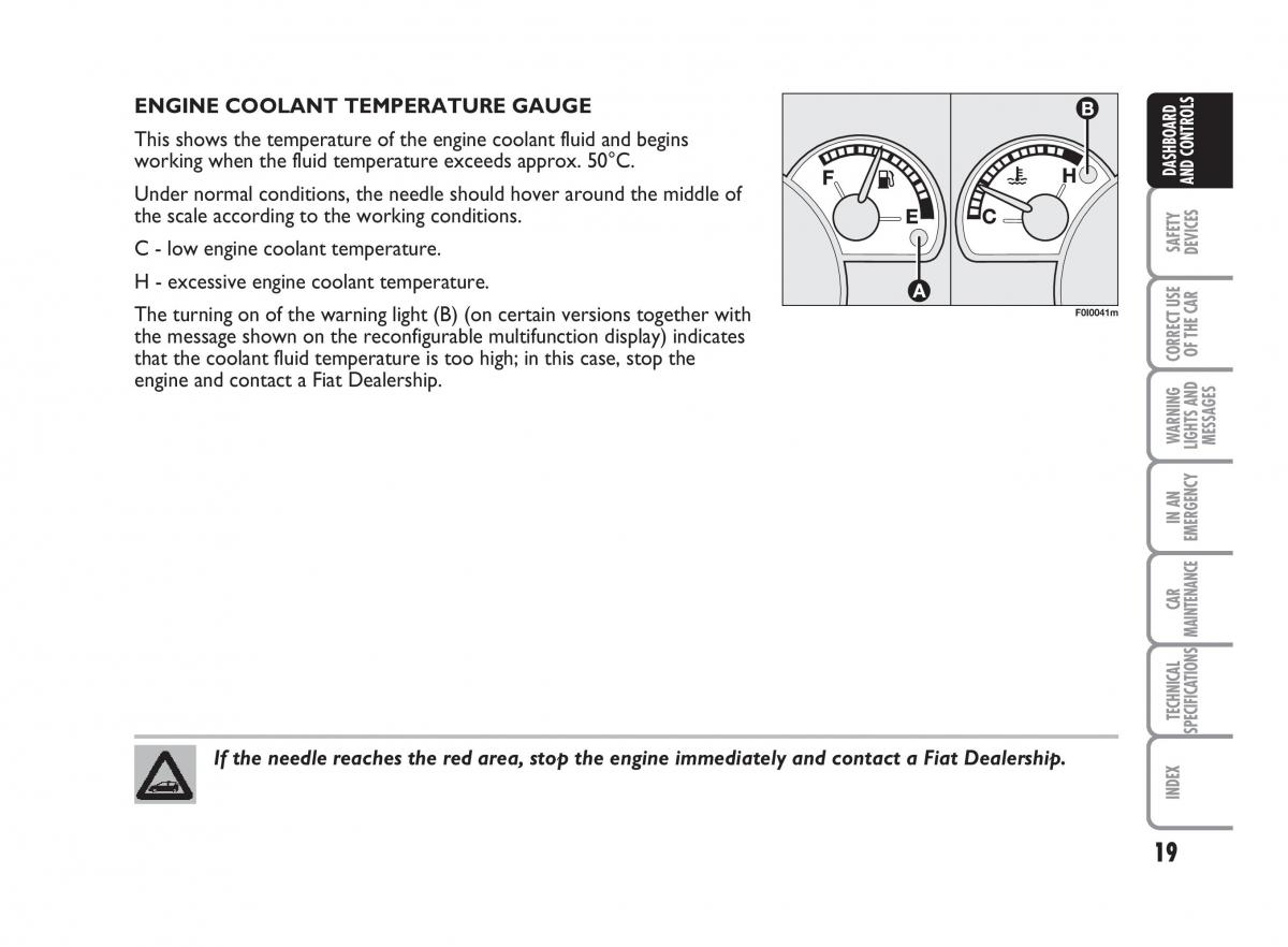 Fiat Punto II 2 owners manual / page 20