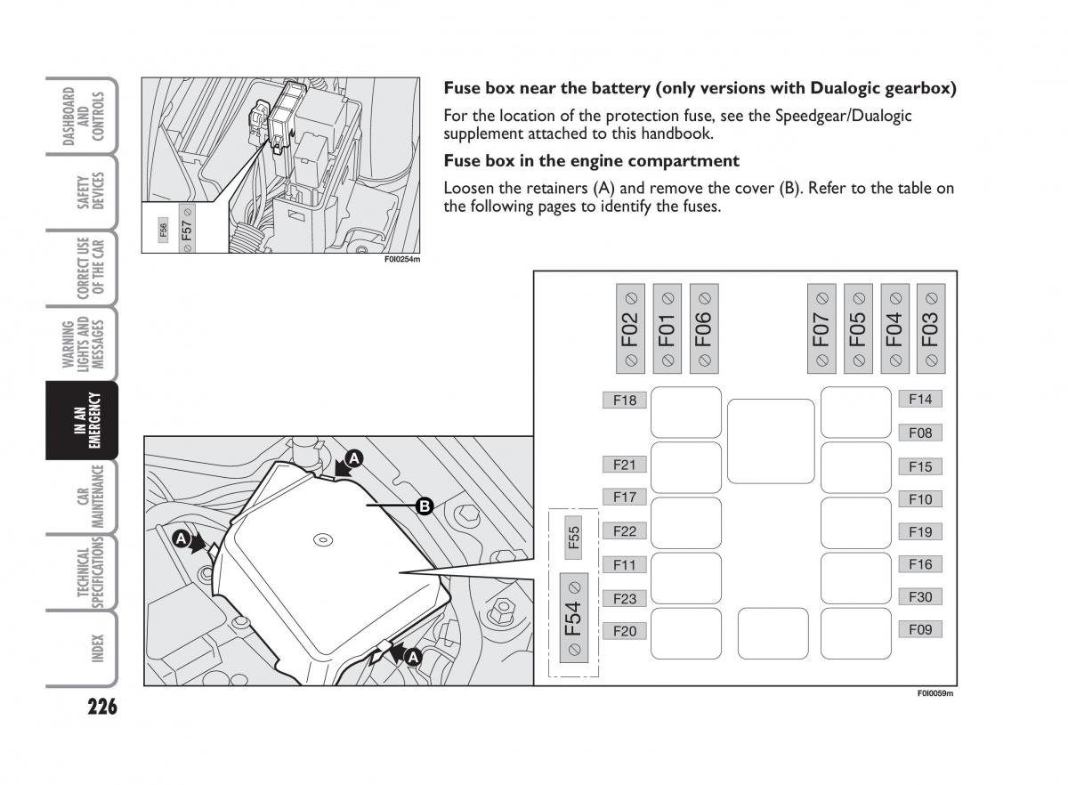 Fiat Punto II 2 owners manual / page 227