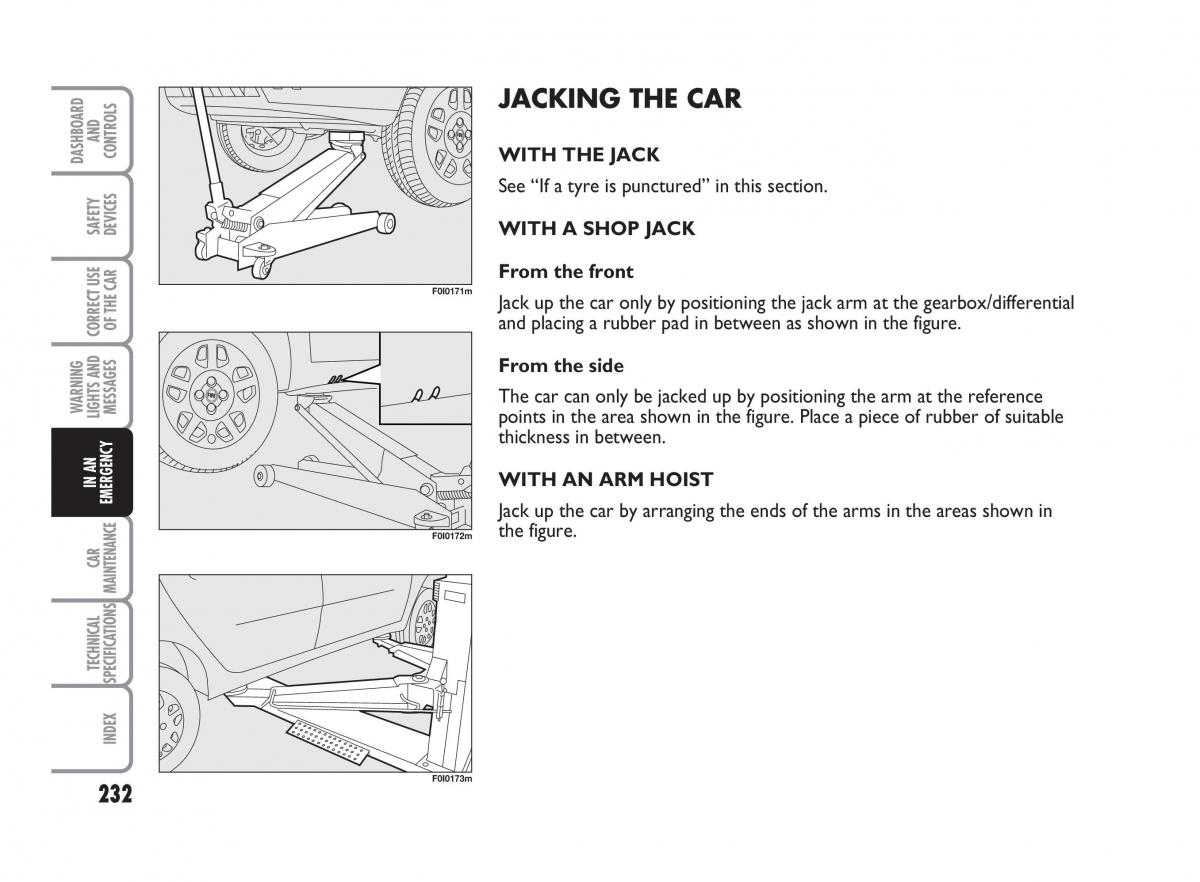 Fiat Punto II 2 owners manual / page 233