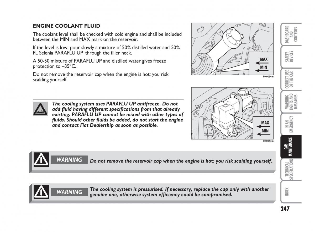 Fiat Punto II 2 owners manual / page 248