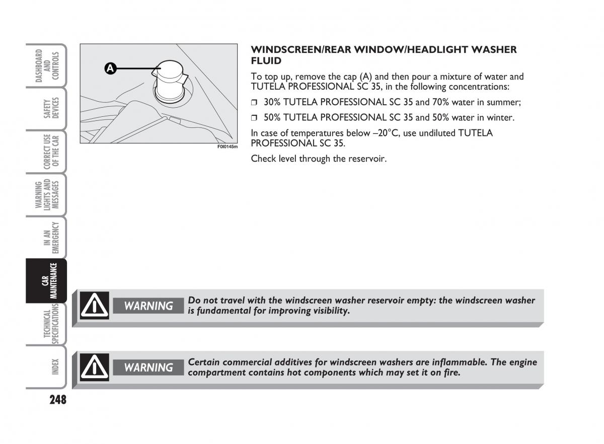 Fiat Punto II 2 owners manual / page 249