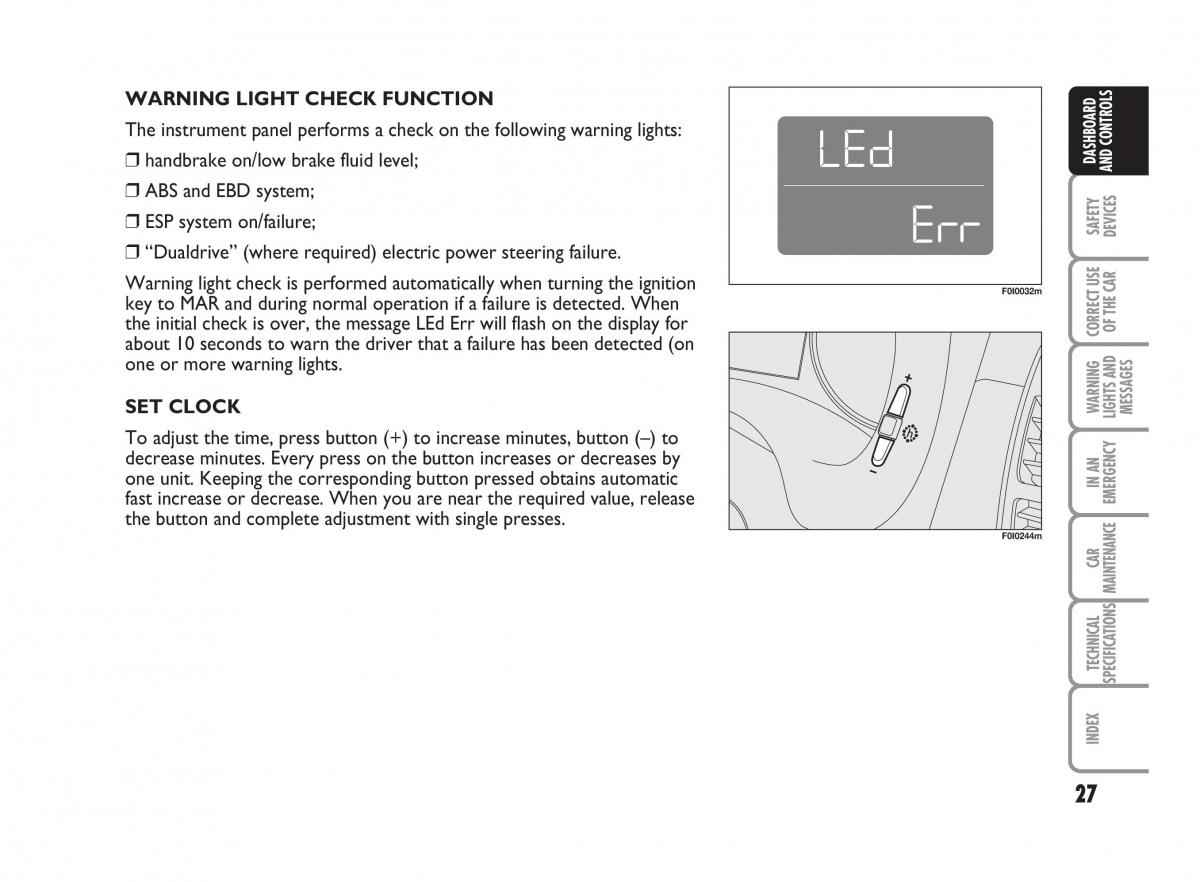 Fiat Punto II 2 owners manual / page 28