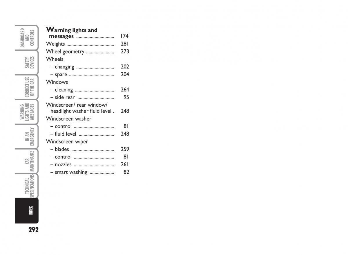 Fiat Punto II 2 owners manual / page 293