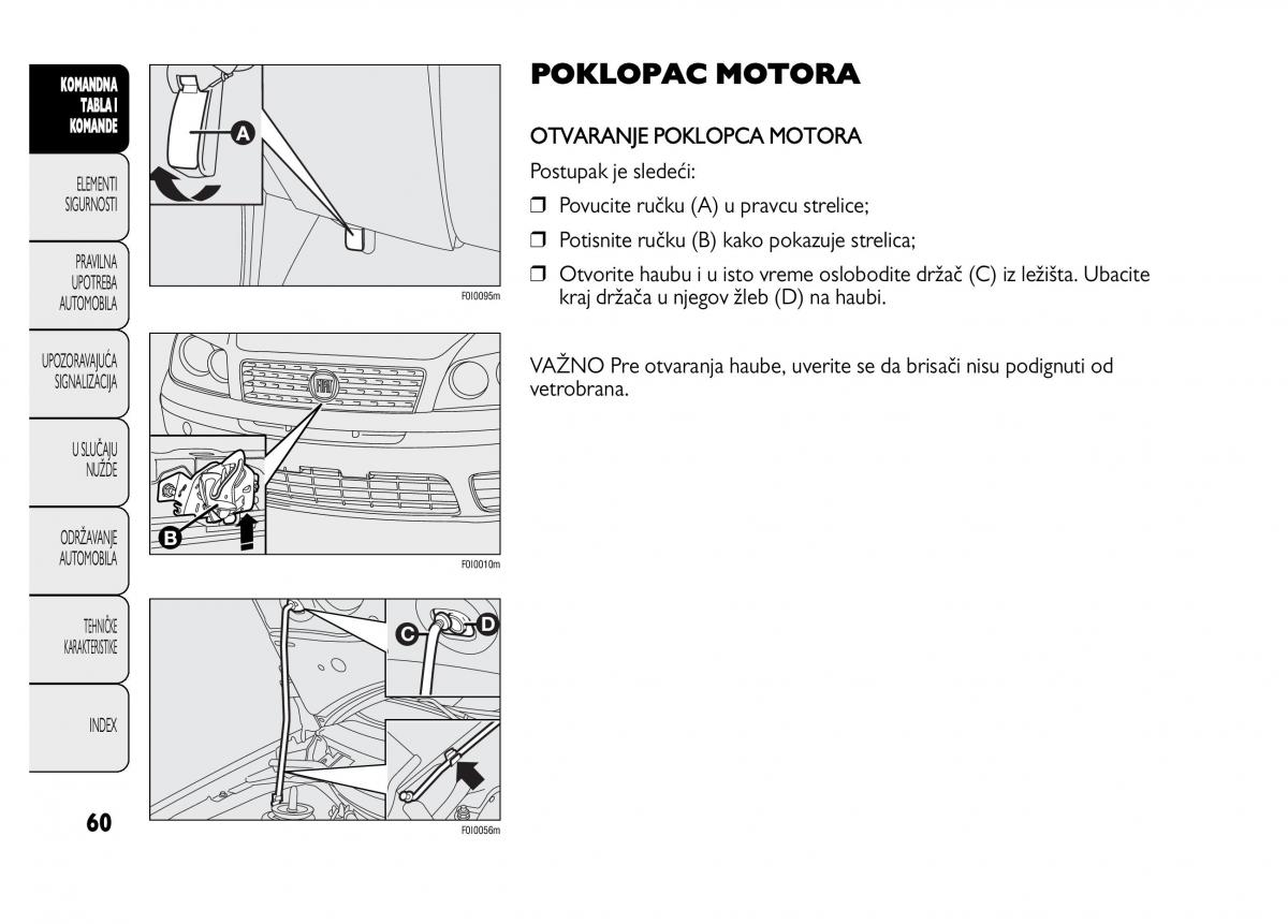 Fiat Punto II 2 vlasnicko uputstvo / page 61