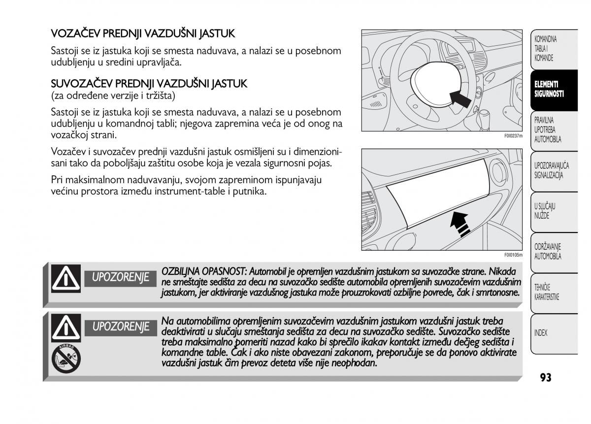 Fiat Punto II 2 vlasnicko uputstvo / page 94