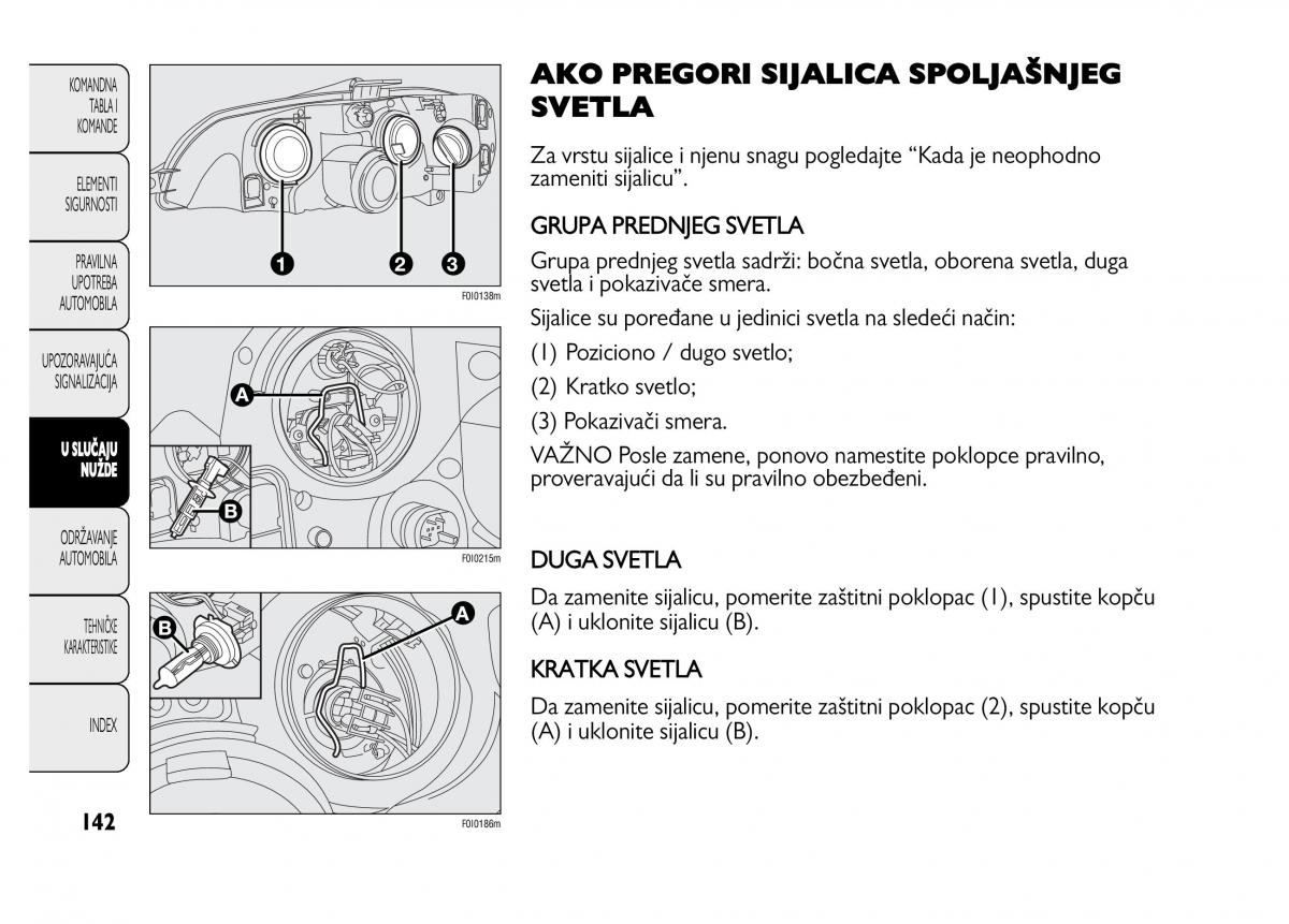 Fiat Punto II 2 vlasnicko uputstvo / page 143