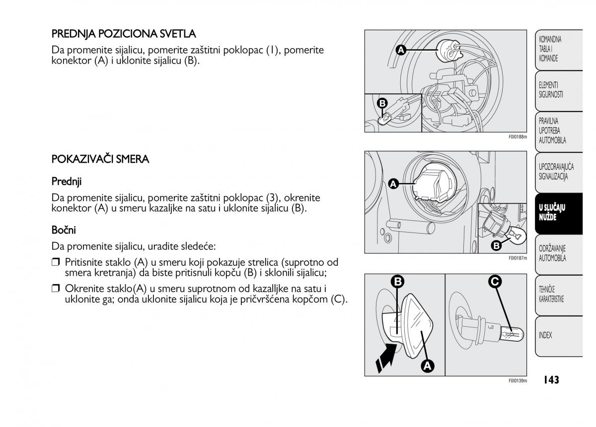 Fiat Punto II 2 vlasnicko uputstvo / page 144