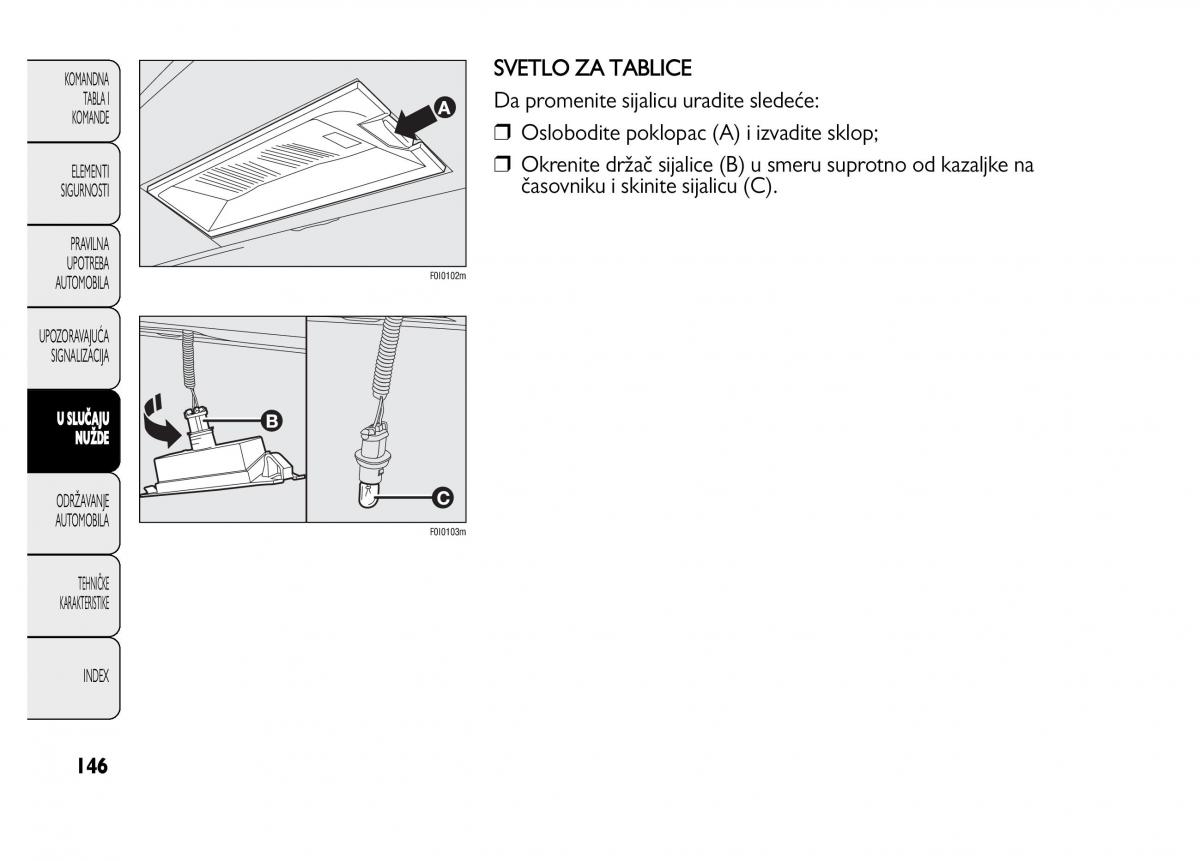 Fiat Punto II 2 vlasnicko uputstvo / page 147