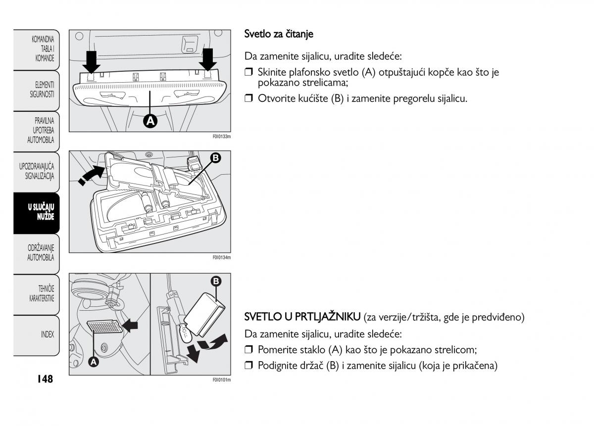 Fiat Punto II 2 vlasnicko uputstvo / page 149