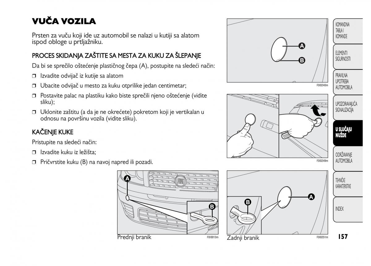 Fiat Punto II 2 vlasnicko uputstvo / page 158