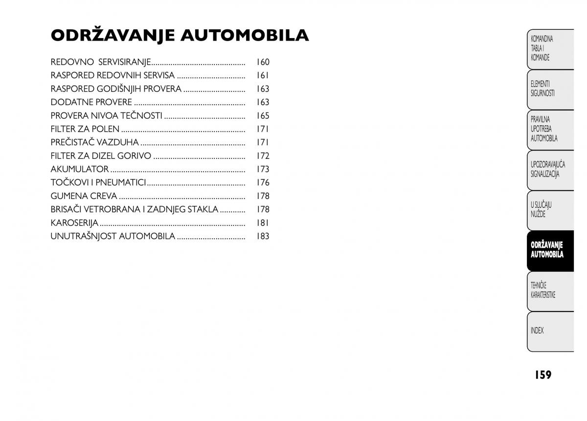 Fiat Punto II 2 vlasnicko uputstvo / page 160