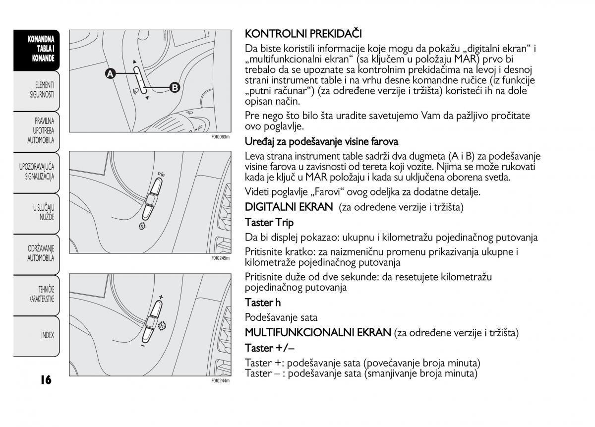 Fiat Punto II 2 vlasnicko uputstvo / page 17