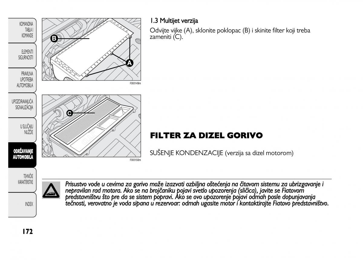 Fiat Punto II 2 vlasnicko uputstvo / page 173