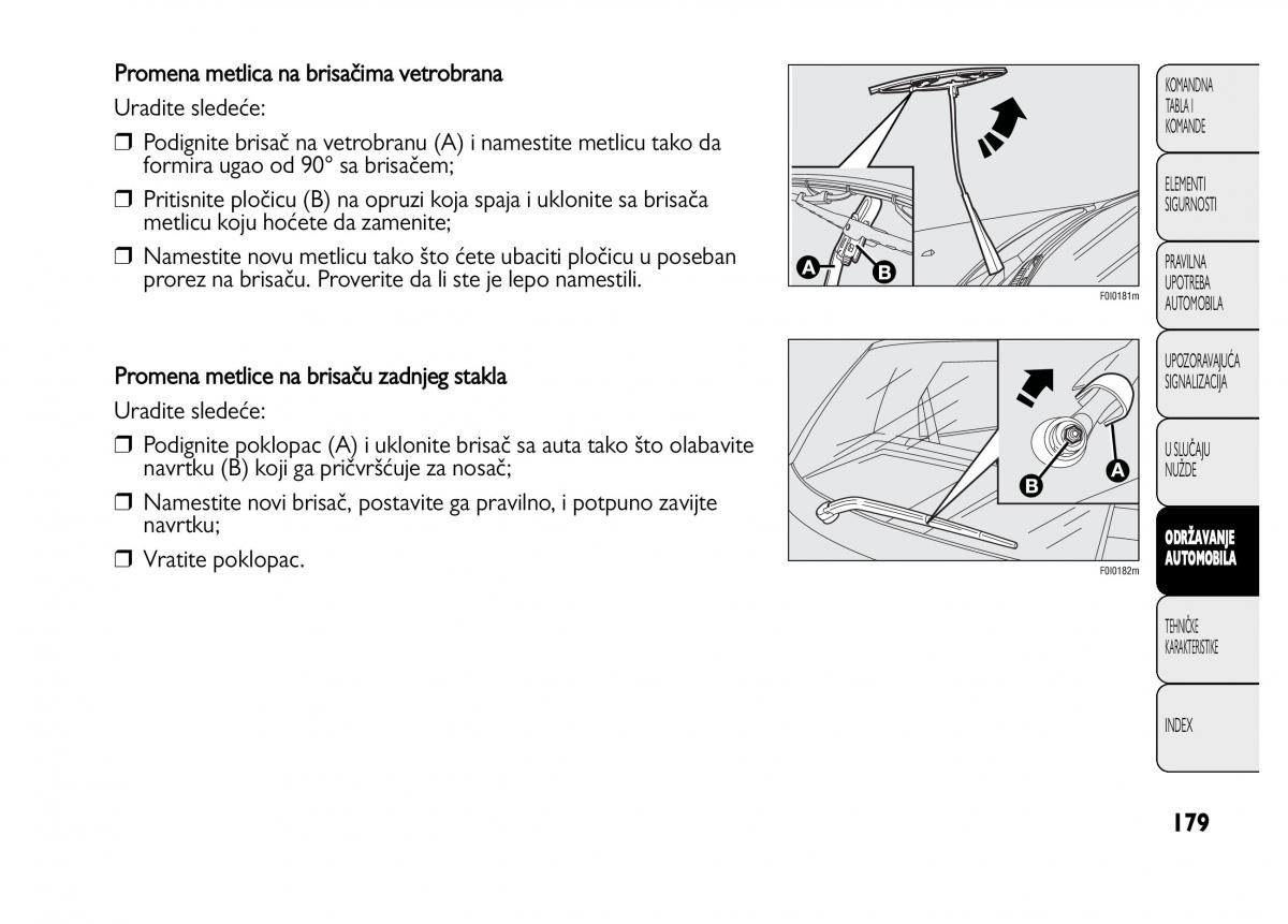 Fiat Punto II 2 vlasnicko uputstvo / page 180