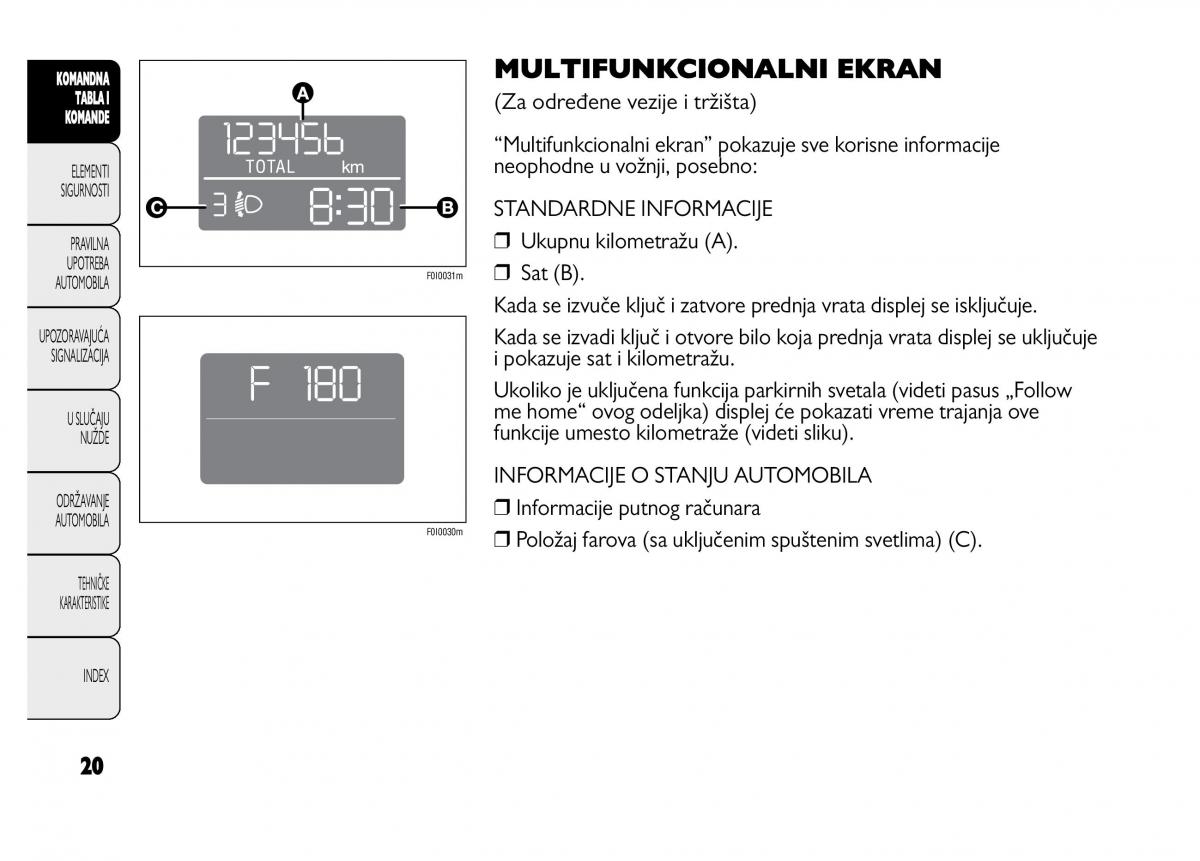 Fiat Punto II 2 vlasnicko uputstvo / page 21