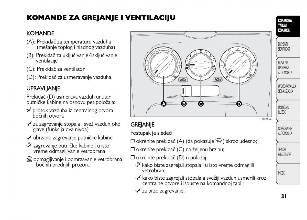 Fiat Punto II 2 vlasnicko uputstvo / page 32