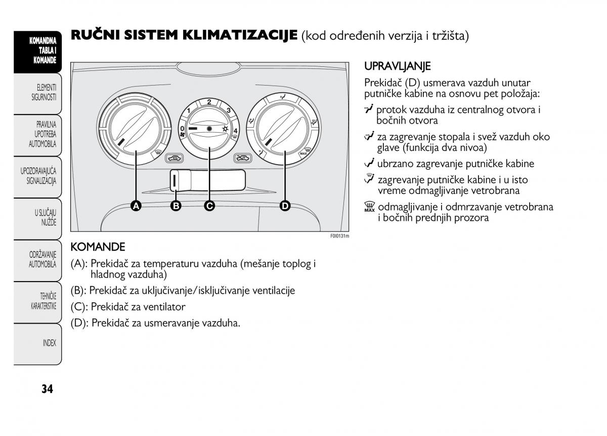 Fiat Punto II 2 vlasnicko uputstvo / page 35