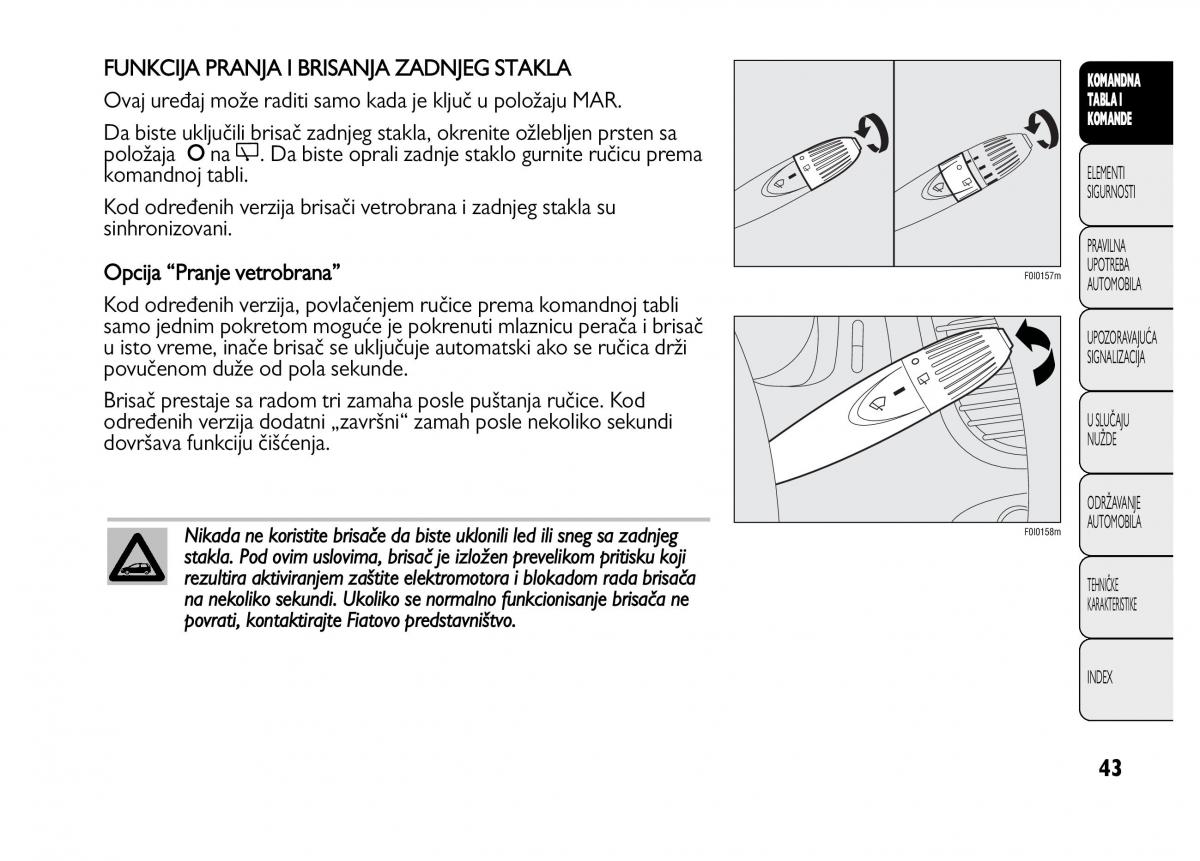 Fiat Punto II 2 vlasnicko uputstvo / page 44