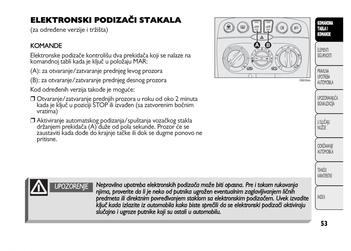 Fiat Punto II 2 vlasnicko uputstvo / page 54