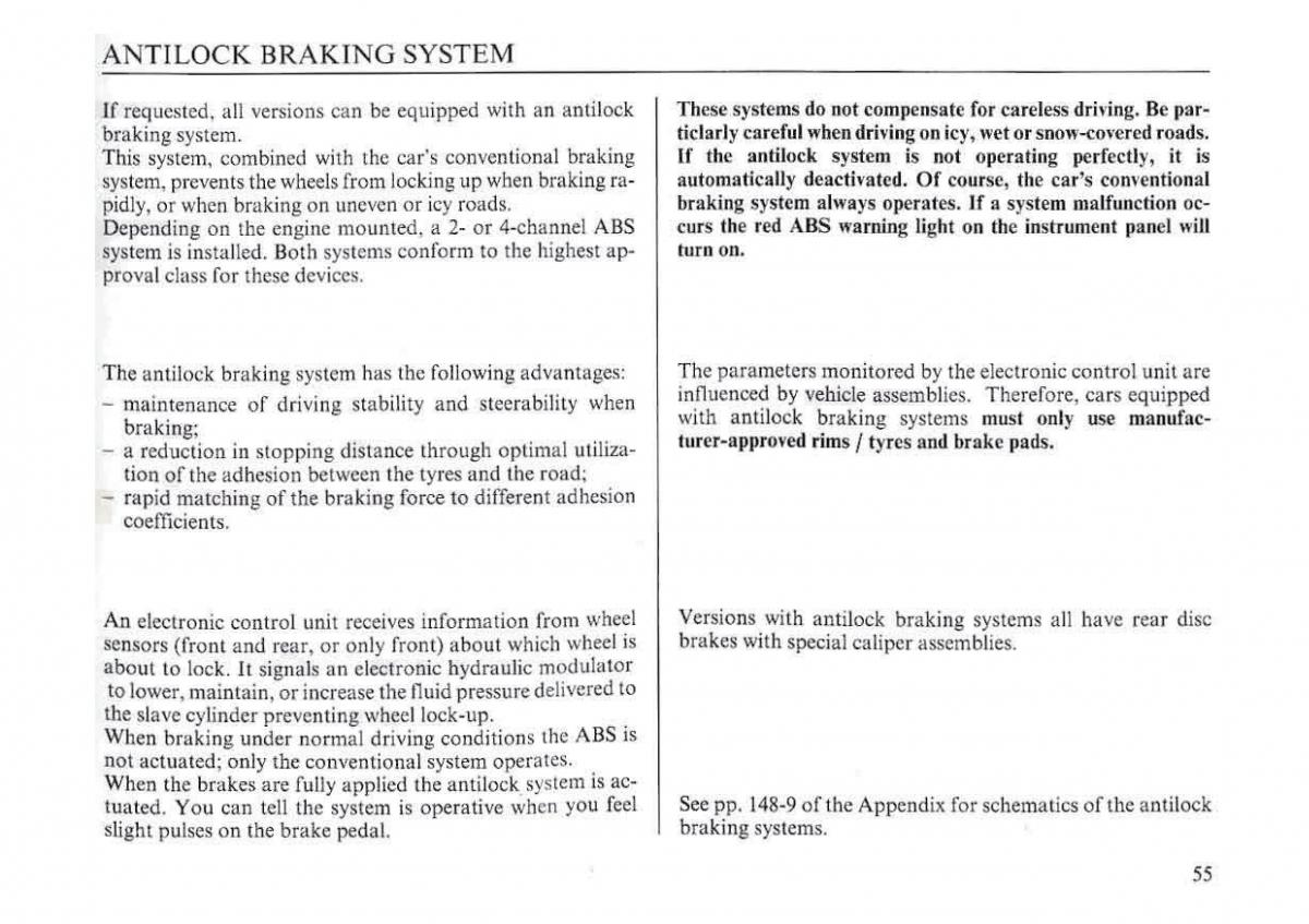 manual  Lancia Dedra owners manual / page 58