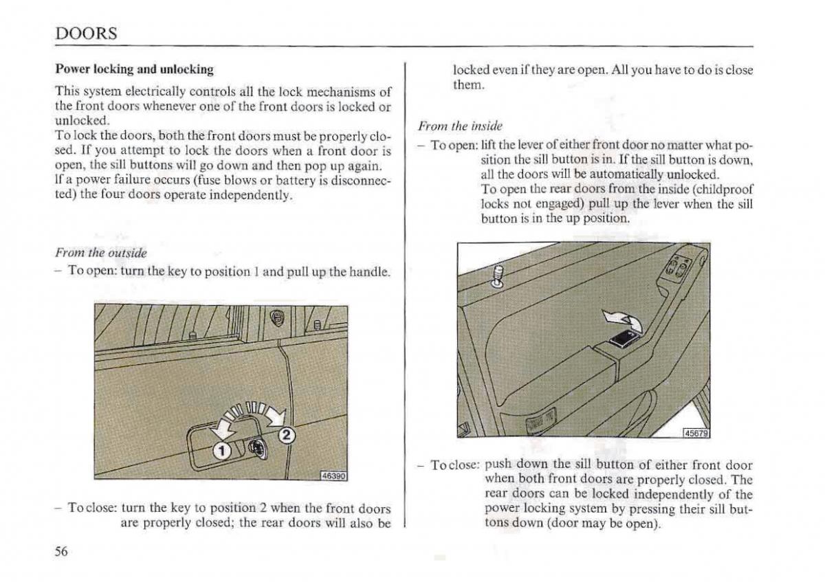 manual  Lancia Dedra owners manual / page 59