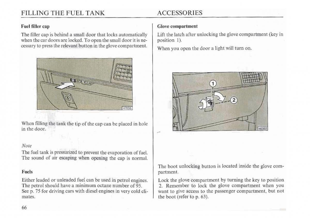 manual  Lancia Dedra owners manual / page 69