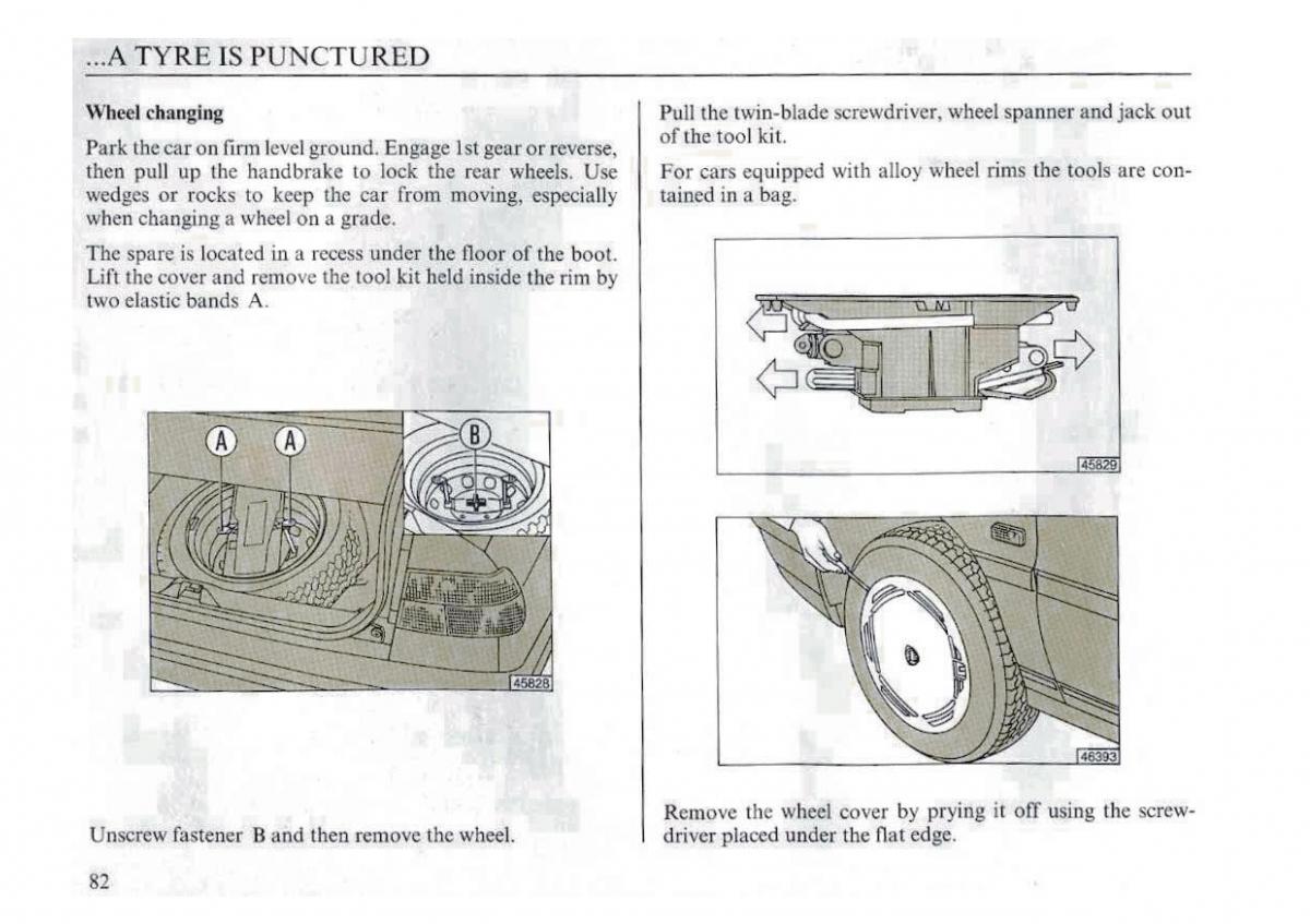 manual  Lancia Dedra owners manual / page 85