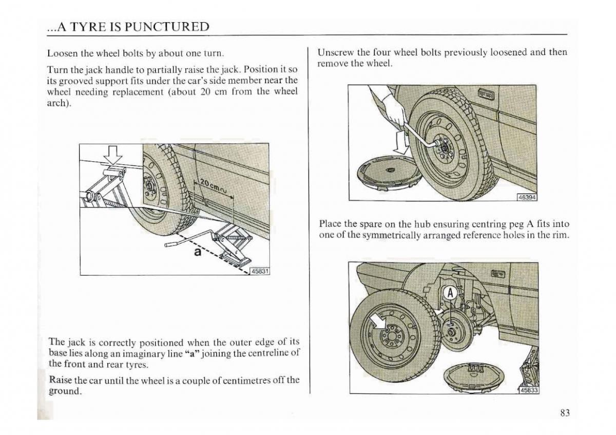 manual  Lancia Dedra owners manual / page 86