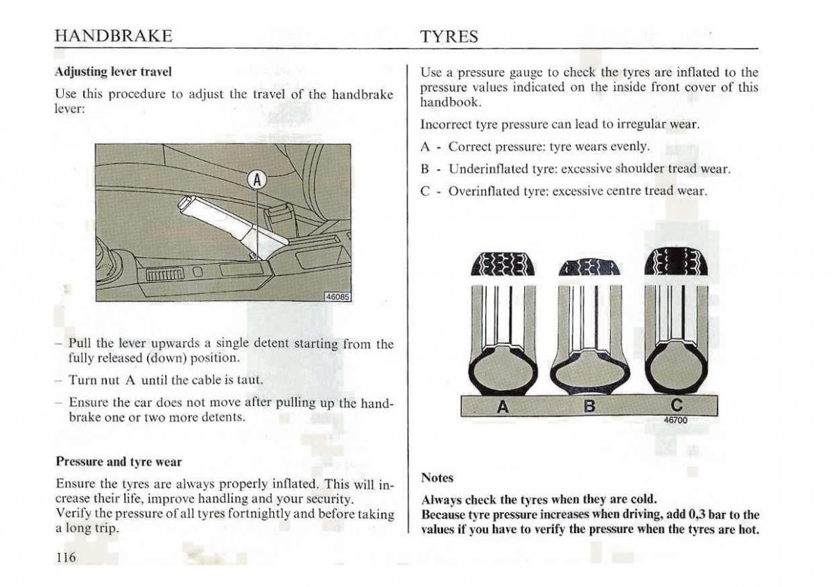 manual  Lancia Dedra owners manual / page 119