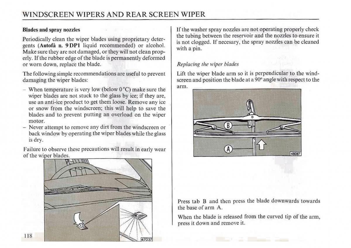 manual  Lancia Dedra owners manual / page 121