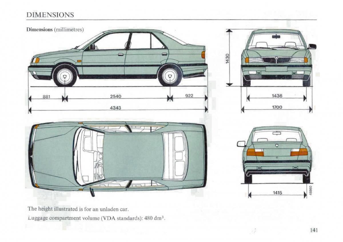 manual  Lancia Dedra owners manual / page 143