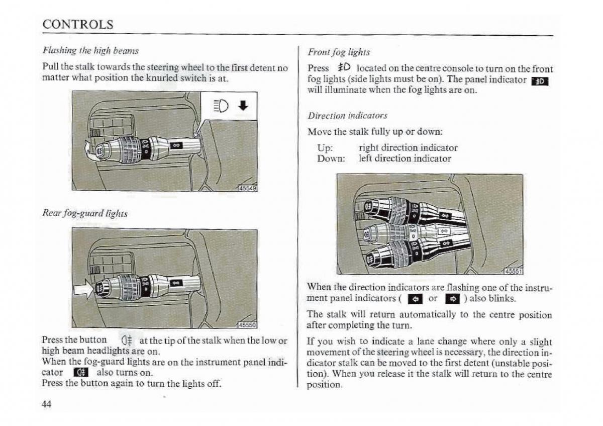 manual  Lancia Dedra owners manual / page 47