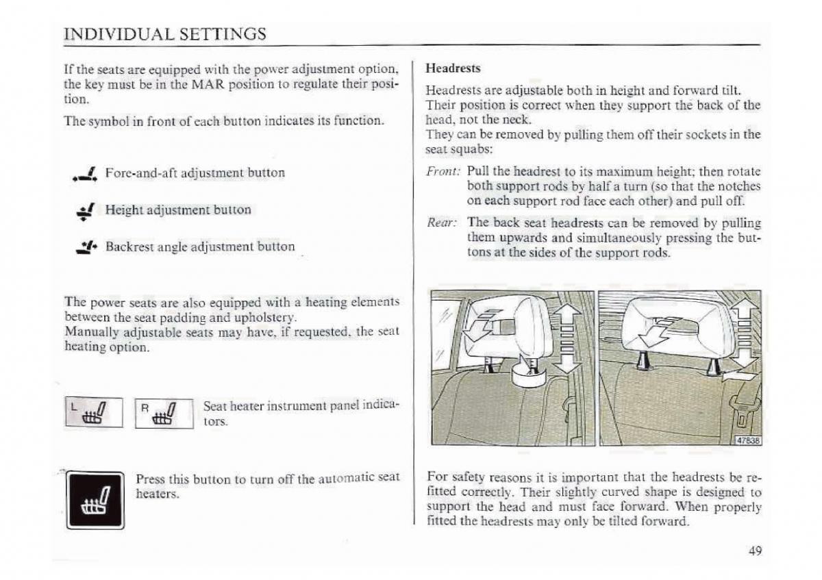 manual  Lancia Dedra owners manual / page 52