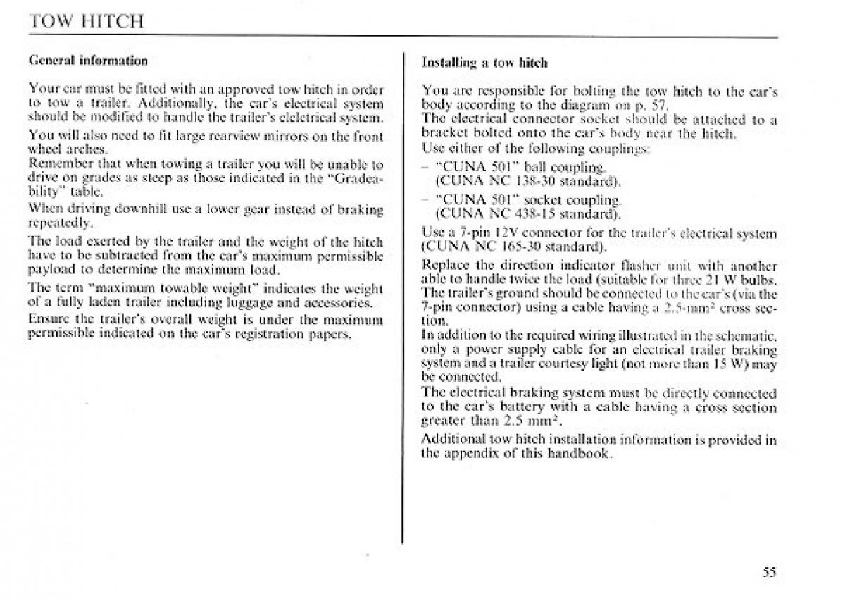 manual  Lancia Delta I 1 owners manual / page 56