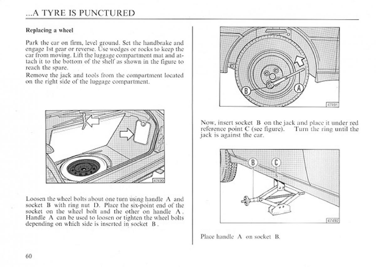 manual  Lancia Delta I 1 owners manual / page 60