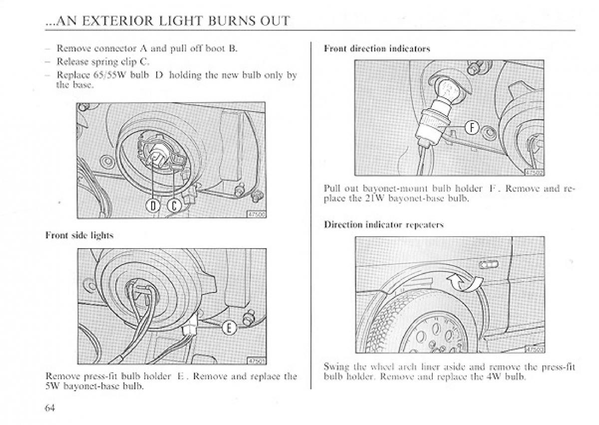 manual  Lancia Delta I 1 owners manual / page 64