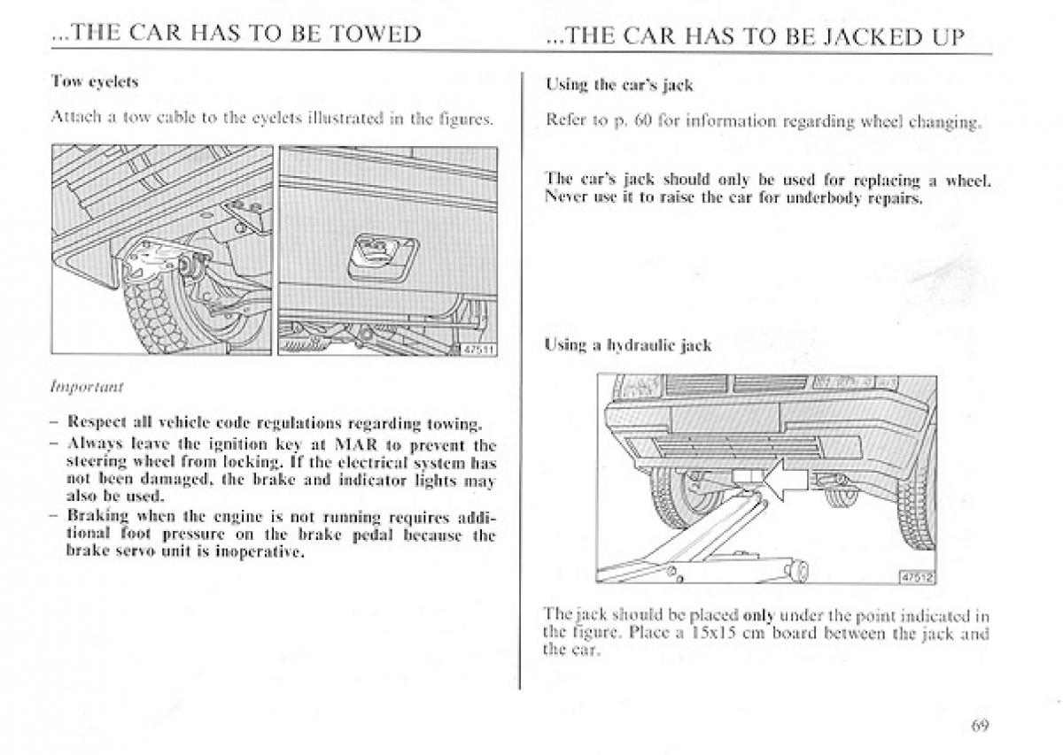 manual  Lancia Delta I 1 owners manual / page 69