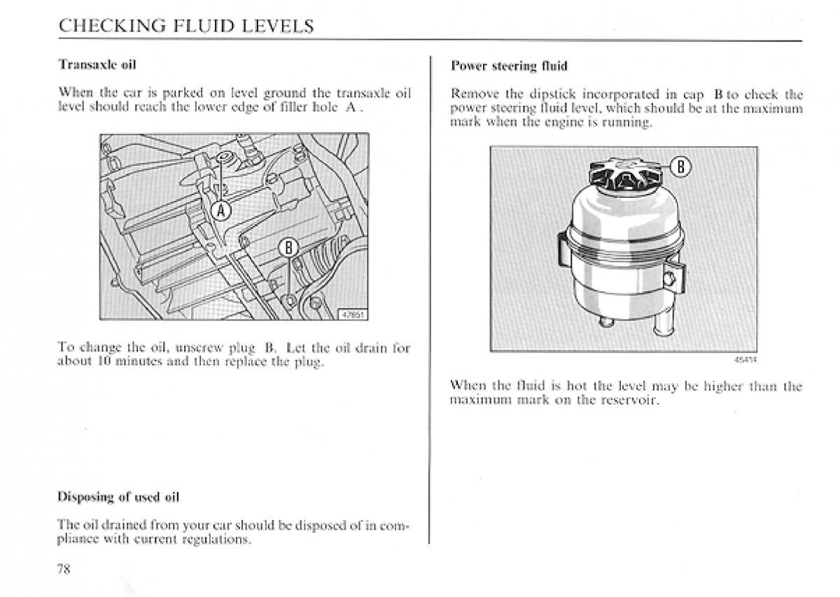 manual  Lancia Delta I 1 owners manual / page 78