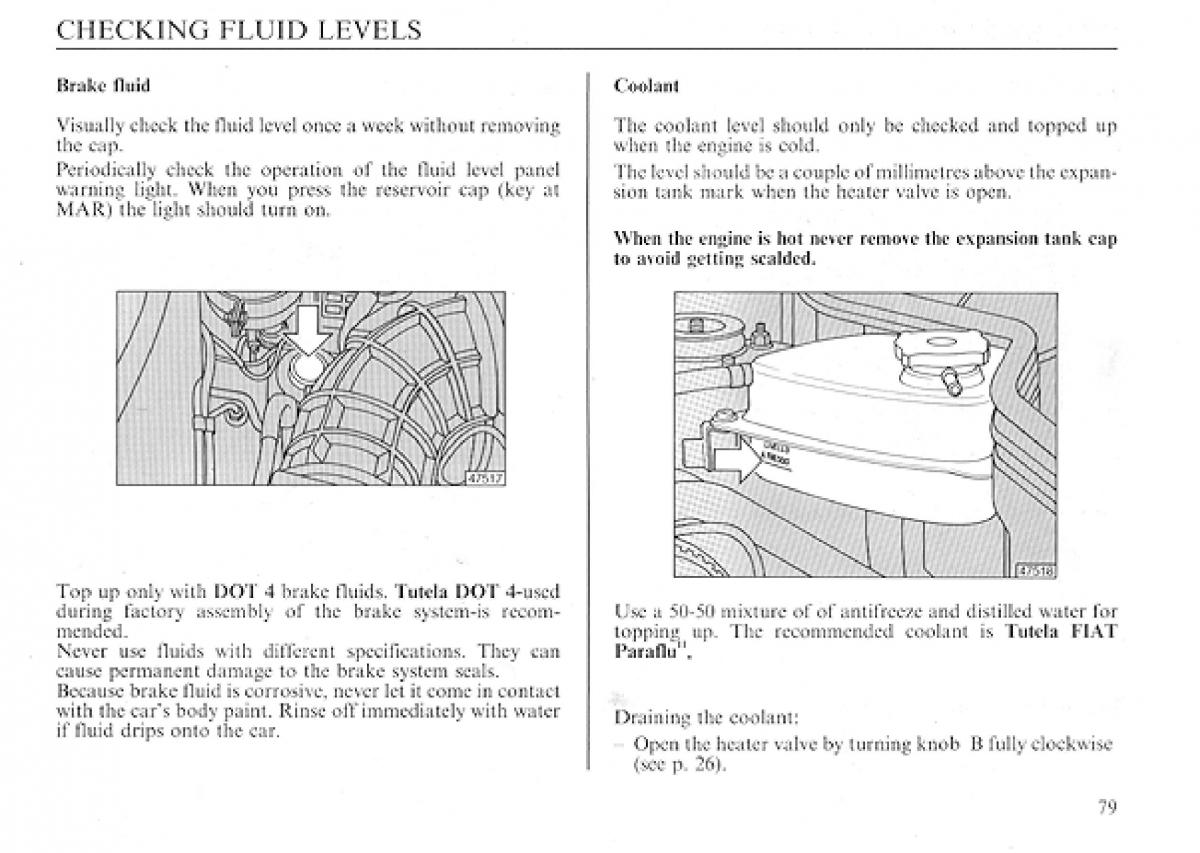 manual  Lancia Delta I 1 owners manual / page 79